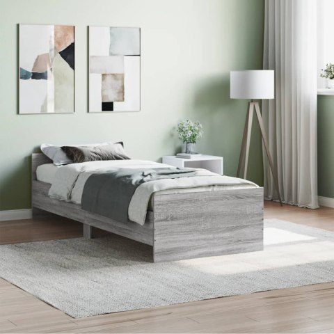 Rama łóżka, szary dąb sonoma 75x190 cm, materiał drewnopochodny Lumarko!