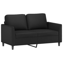 2-osobowa sofa, czarna, 120 cm, sztuczna skóra Lumarko!