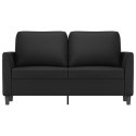 2-osobowa sofa, czarna, 120 cm, sztuczna skóra Lumarko!