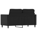 2-osobowa sofa, czarna, 120 cm, sztuczna skóra Lumarko!