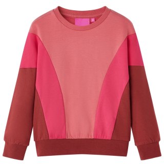 Bluza dziecięca w bloki kolorów, róż i henna, 140 Lumarko! Lumarko! 
