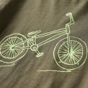 Koszulka dziecięca z długimi rękawami, z rowerem, khaki, 104 Lumarko! Lumarko! 