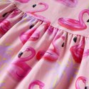Sukienka dziecięca, w dmuchane flamingi, jasnoróżowa, 128 Lumarko! Lumarko! 