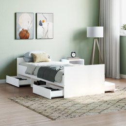 Rama łóżka z wezgłowiem i zanóżkiem, biała, 75x190 cm Lumarko!