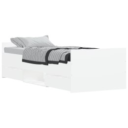 Rama łóżka z wezgłowiem i zanóżkiem, biała, 75x190 cm Lumarko!