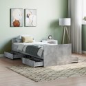 Rama łóżka z wezgłowiem i zanóżkiem, szarość betonu, 75x190 cm Lumarko!