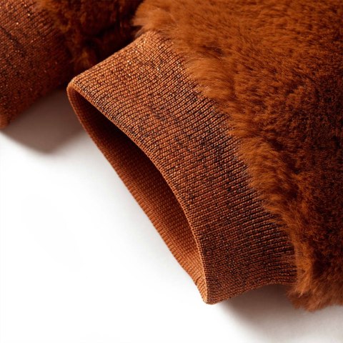 Kurtka dziecięca ze sztucznego futra, z kapturem, koniak, 92 Lumarko! Lumarko! 