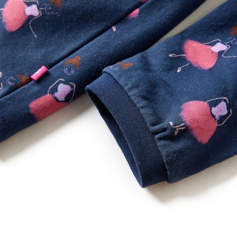 Sukienka dziecięca ze wzorem w baletnice, granatowa, 128 Lumarko! Lumarko! 