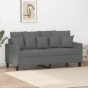 Sofa 2-osobowa, ciemnoszara, 140 cm, tapicerowana tkaniną Lumarko!