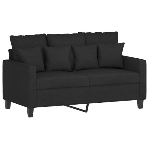 Sofa 2-osobowa, czarna, 120 cm, tapicerowana tkaniną Lumarko!