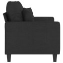 Sofa 2-osobowa, czarna, 120 cm, tapicerowana tkaniną Lumarko!