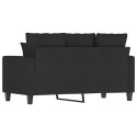 Sofa 2-osobowa, czarna, 120 cm, tapicerowana tkaniną Lumarko!