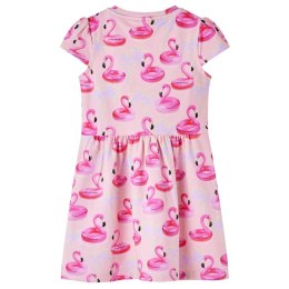 Sukienka dziecięca, w dmuchane flamingi, jasnoróżowa, 104 Lumarko! Lumarko! 