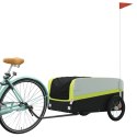 Przyczepka rowerowa, czarno-zielony, 45 kg, żelazo Lumarko!