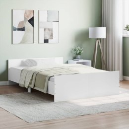 Rama łóżka z wezgłowiem i zanóżkiem, biała, 120x200 cm Lumarko!