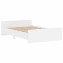 Rama łóżka z wezgłowiem i zanóżkiem, biała, 120x200 cm Lumarko!