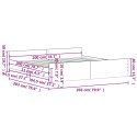 Rama łóżka z wezgłowiem i zanóżkiem, dąb sonoma, 200x200 cm Lumarko!