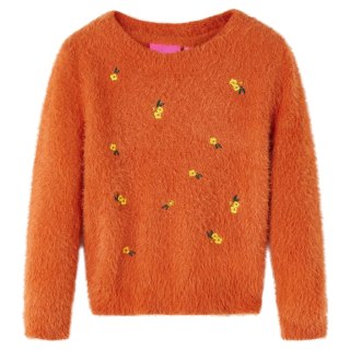 Sweter dziecięcy z dzianiny, palony pomarańcz, 116 Lumarko! Lumarko! 