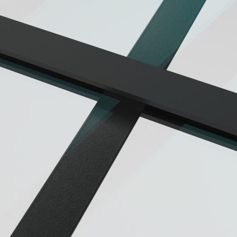 Drzwi przesuwne, szkło ESG i aluminium, 102,5x205 cm, czarne Lumarko!