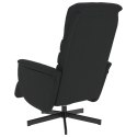 Rozkładany fotel z podnóżkiem, czarny, sztuczna skóra Lumarko!