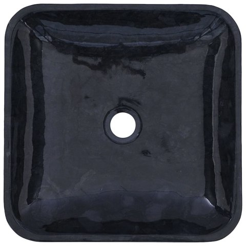 VidaXL Umywalka, czarna, 40x40x10 cm, marmurowa