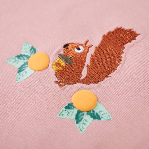 Koszulka dziecięca z długimi rękawami, z wiewiórką, jasny róż, 116 Lumarko! Lumarko! 