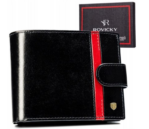 Skórzany portfel męski z systemem RFID - Rovicky Lumarko! Lumarko!