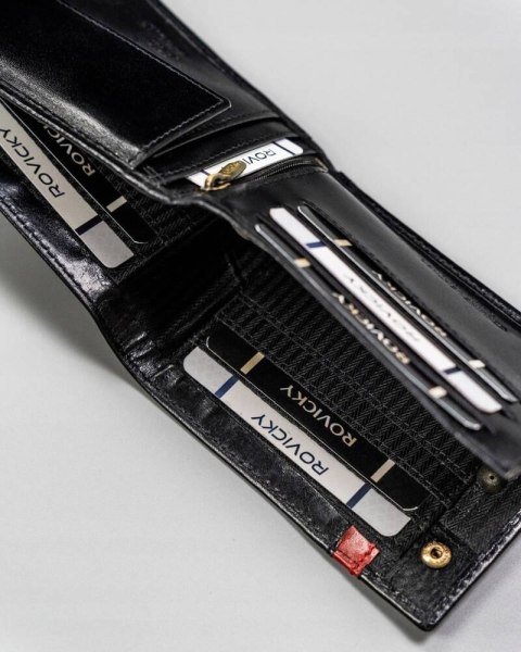Skórzany portfel męski z systemem RFID - Rovicky Lumarko! Lumarko!
