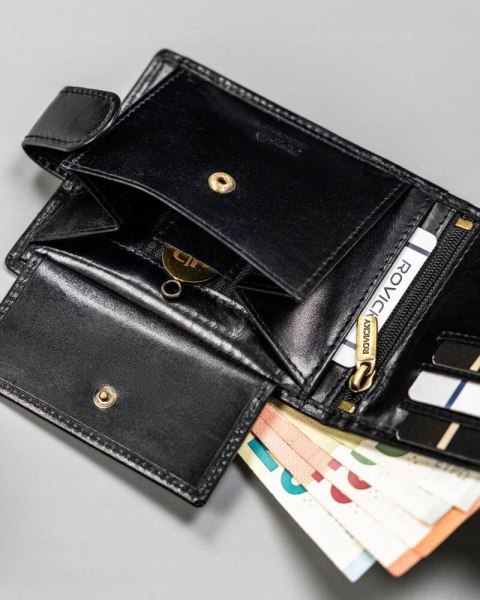 Skórzany portfel męski z systemem RFID - Rovicky Lumarko! Lumarko!