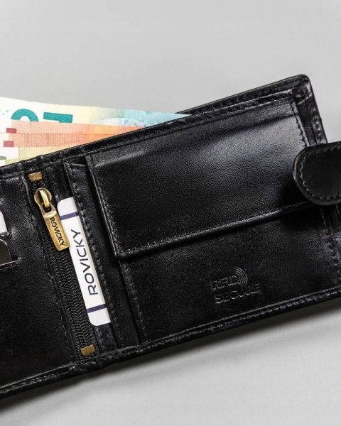 Skórzany portfel męski z systemem RFID - Rovicky Lumarko! Lumarko!