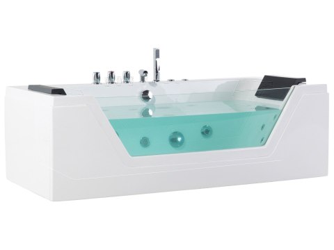 Wanna LED z hydromasażem 162 cm biała SAMANA
