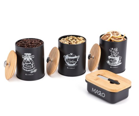 Zestaw 3 Pojemników Kuchennych I Maselniczka E-6057 Lumarko!