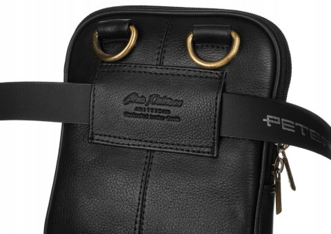 Skórzana listonoszka-saszetka męska na ramię - Peterson Lumarko! Lumarko!