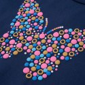Bluza dziecięca, nadruk z motylem, granatowa, 92 Lumarko! Lumarko! 