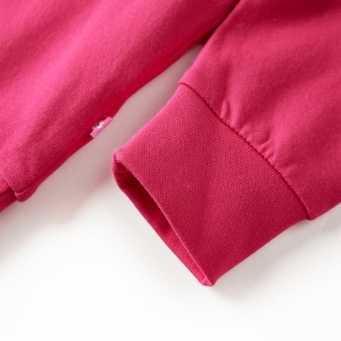 Bluza dziecięca z cekinowym pawiem, jaskrawy róż, 140 Lumarko! Lumarko! 