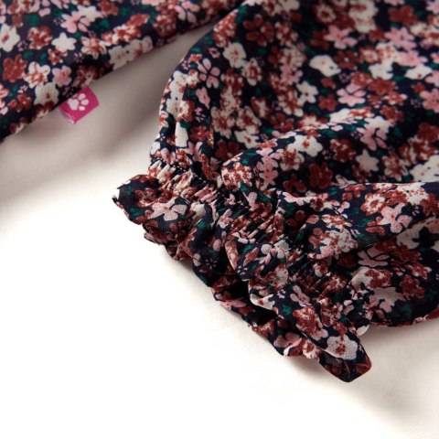 Bluzka dziecięca z długimi rękawami, w kwiaty, ciemnoróżowa, 116 Lumarko! Lumarko! 