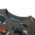 Bluza dziecięca, nadruk w wyścigówki, khaki, 92 Lumarko! Lumarko! 