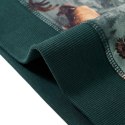 Bluza dziecięca, nadruk z bizonami i orłami, ciemnozielona, 128 Lumarko! Lumarko! 