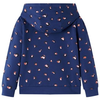 Bluza dziecięca z kapturem, w kropki, granatowa, 128 Lumarko! Lumarko! 