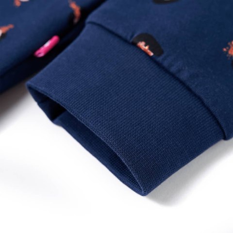 Bluza dziecięca z kapturem, w kropki, granatowa, 128 Lumarko! Lumarko! 