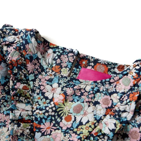 Bluzka dziecięca z długimi rękawami, w kwiaty, ciemnoniebieska, 116 Lumarko! Lumarko! 