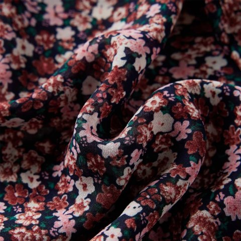 Bluzka dziecięca z długimi rękawami, w kwiaty, ciemnoróżowa, 128 Lumarko! Lumarko! 