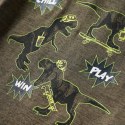 Koszulka dziecięca z długimi rękawami dinozaur ciemny melanż khaki 92 Lumarko! Lumarko! 