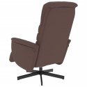 Rozkładany fotel z podnóżkiem, brązowy, sztuczna skóra Lumarko!