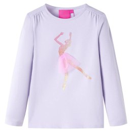 Koszulka dziecięca z długimi rękawami, baletnica, jasnoliliowa, 104 Lumarko! Lumarko! 