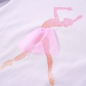 Koszulka dziecięca z długimi rękawami, baletnica, jasnoliliowa, 104 Lumarko! Lumarko! 