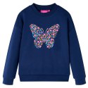 Bluza dziecięca, nadruk z motylem, granatowa, 104 Lumarko! Lumarko! 