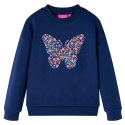 Bluza dziecięca, nadruk z motylem, granatowa, 128 Lumarko! Lumarko! 