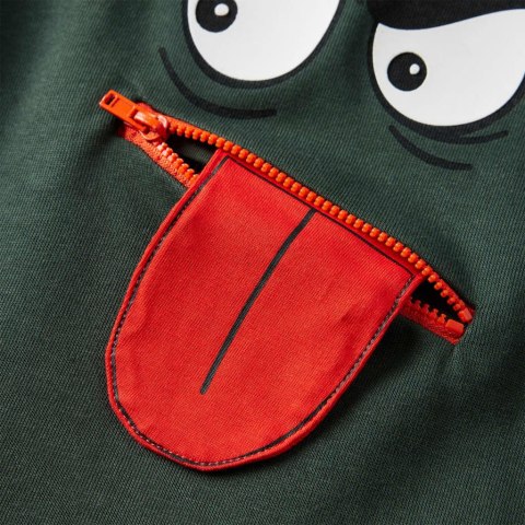 Bluza dziecięca z buźką, ciemnozielona, 92 Lumarko! Lumarko! 