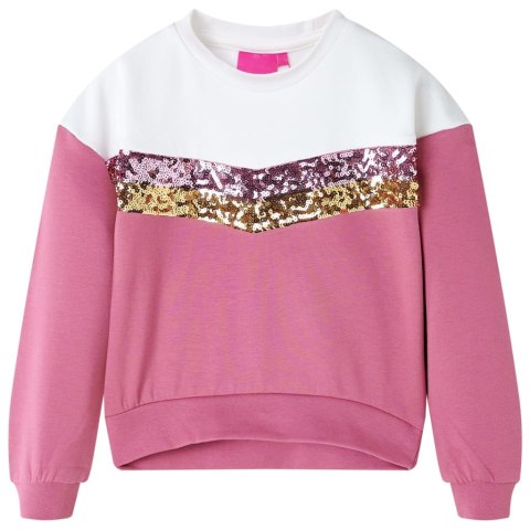 Bluza dziecięca, z cekinowymi pasami, malinowa, 104 Lumarko! Lumarko! 